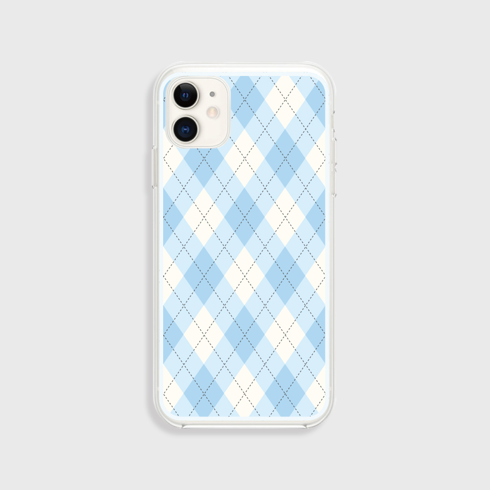 Checkered Pattern(sky) iPhone ケース